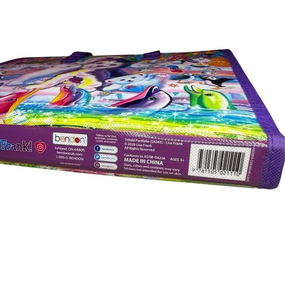 Lisa Frank Tikanni 2020 Trifold Carrying Case Art Stickers Coloring Book Puzzle - Picture 2 of 7